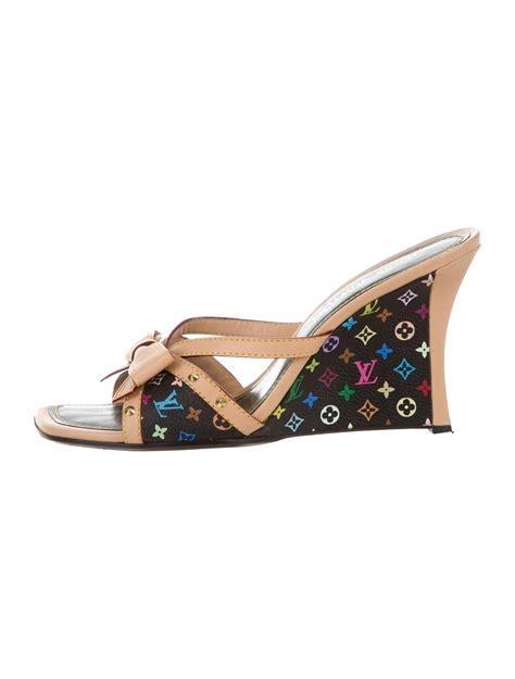 louis vuitton white multicolor lv monogram aqua joy wedges|Louis Vuitton multicolore monogram.